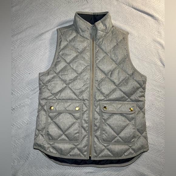 J. Crew Quilted Utility Vest Gray - Picture 3 of 10